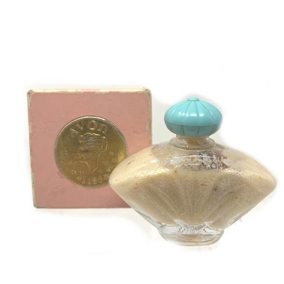Vintage Antique 1930's Avon HERE'S MY HEART Lotion Sachet Glass Jar Original Box - Picture 1 of 5